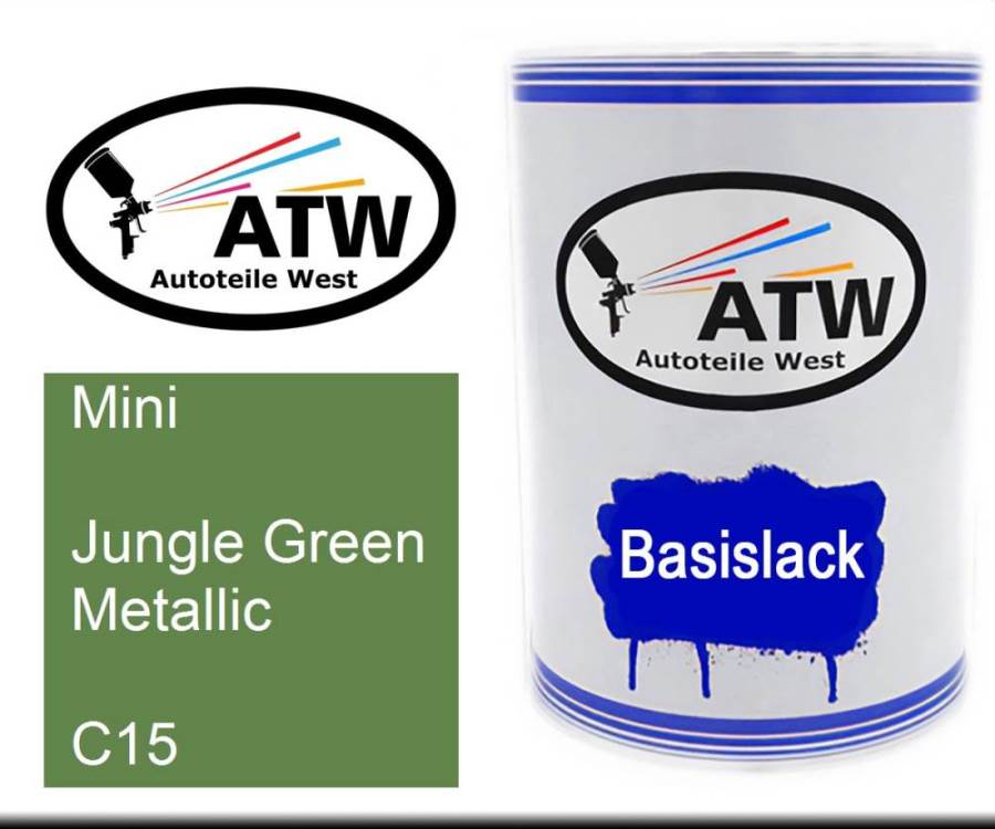 Mini, Jungle Green Metallic, C15: 500ml Lackdose, von ATW Autoteile West.